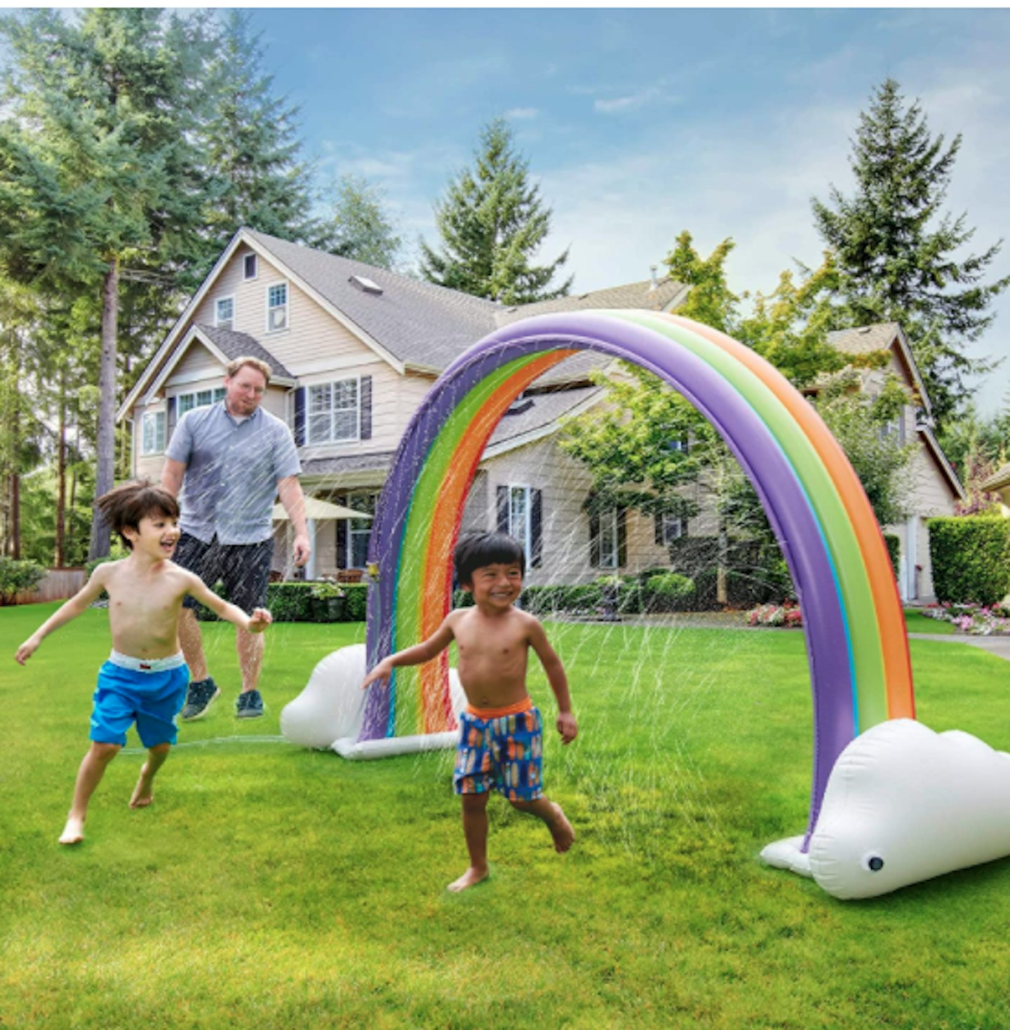 Kids rainbow sprinkler deals